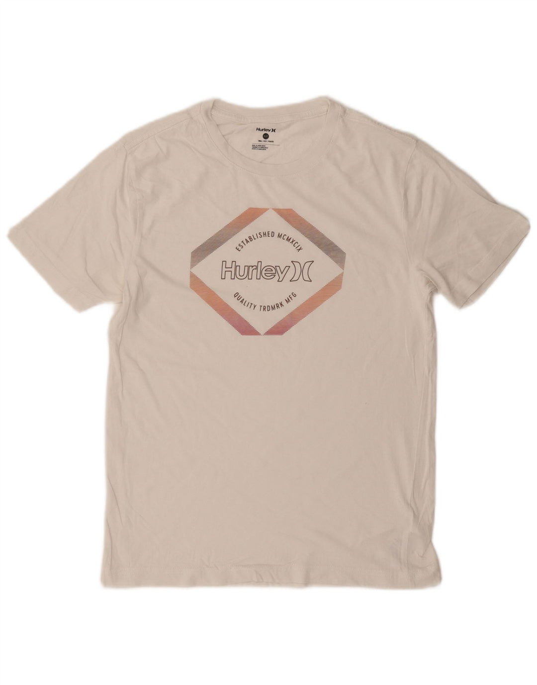 Hurley Herre grafisk T-shirt top lille hvid bomuld