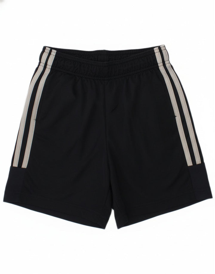 ADIDAS Boys Aeroready Sport Shorts 7-8 Years Navy Blue Polyester