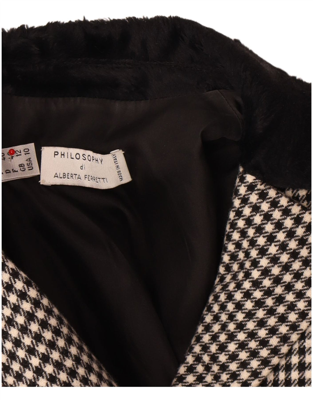 PHILOSOPHY DI ALBERTA FERRETTI Dame Blazer Jakke UK 12 Medium Sort