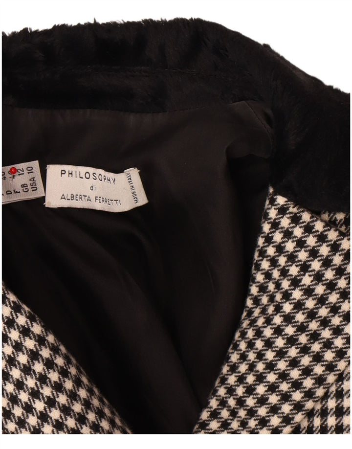 PHILOSOPHY DI ALBERTA FERRETTI Dame Blazer Jakke UK 12 Medium Sort
