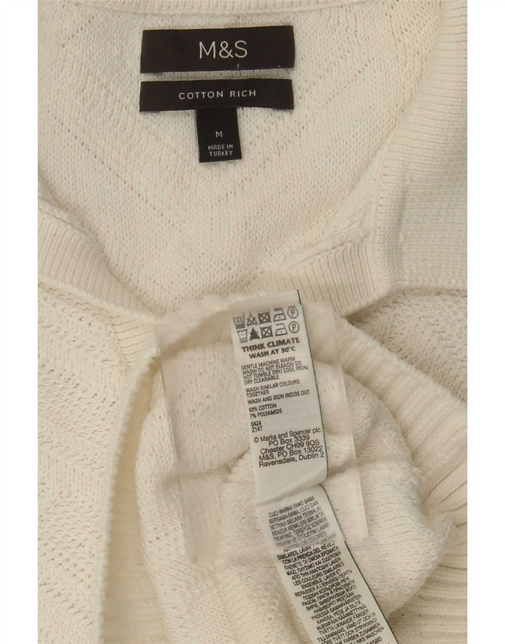 Marks & Spencer herre poloshirt Medium hvid bomuld