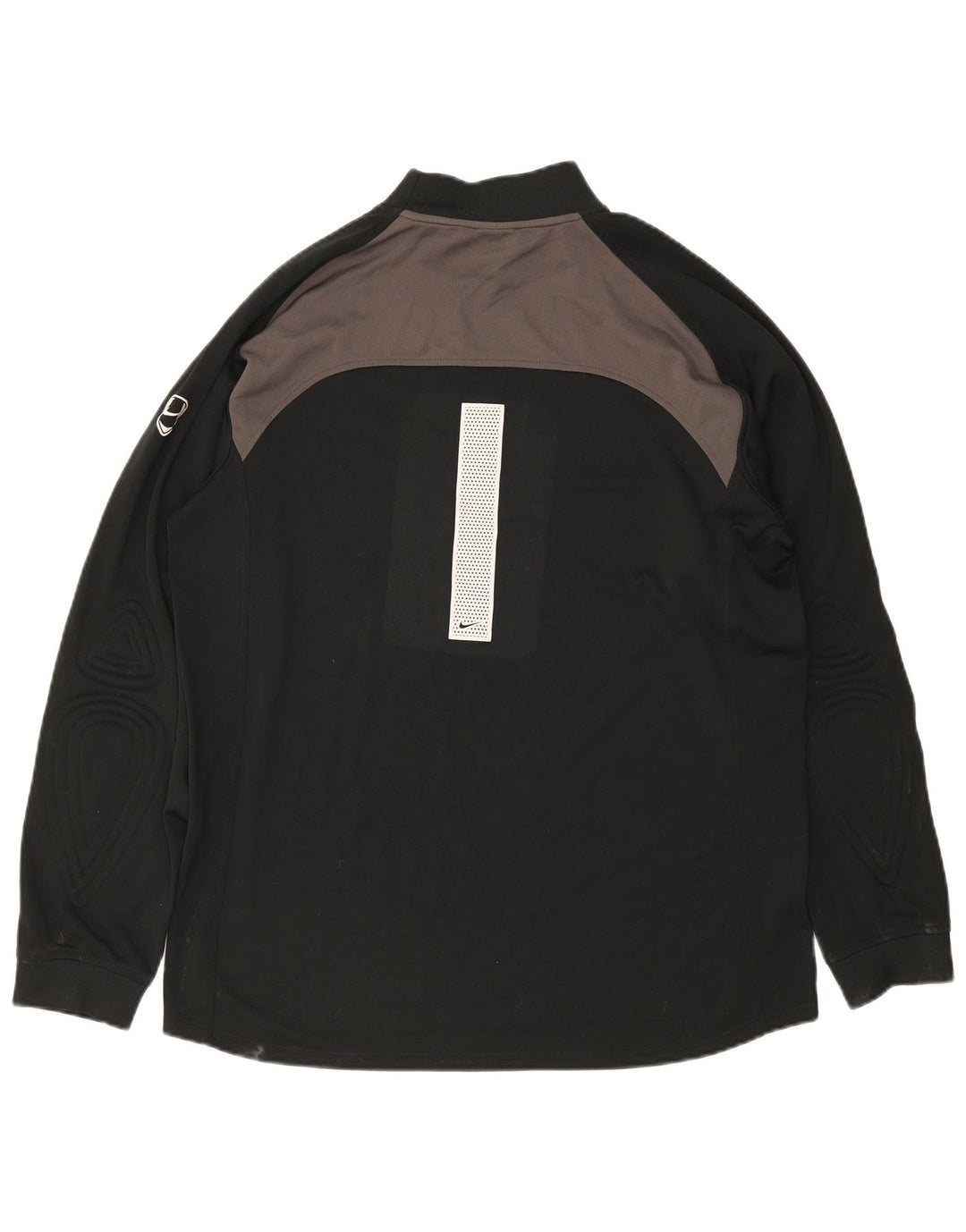 NIKE Langærmet herretop UK 45/47 XL Sort Colourblock Polyester