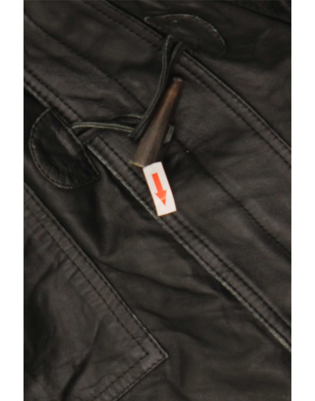 Conbipel Herre Duffle Læder Frakke IT 50 Large Sort