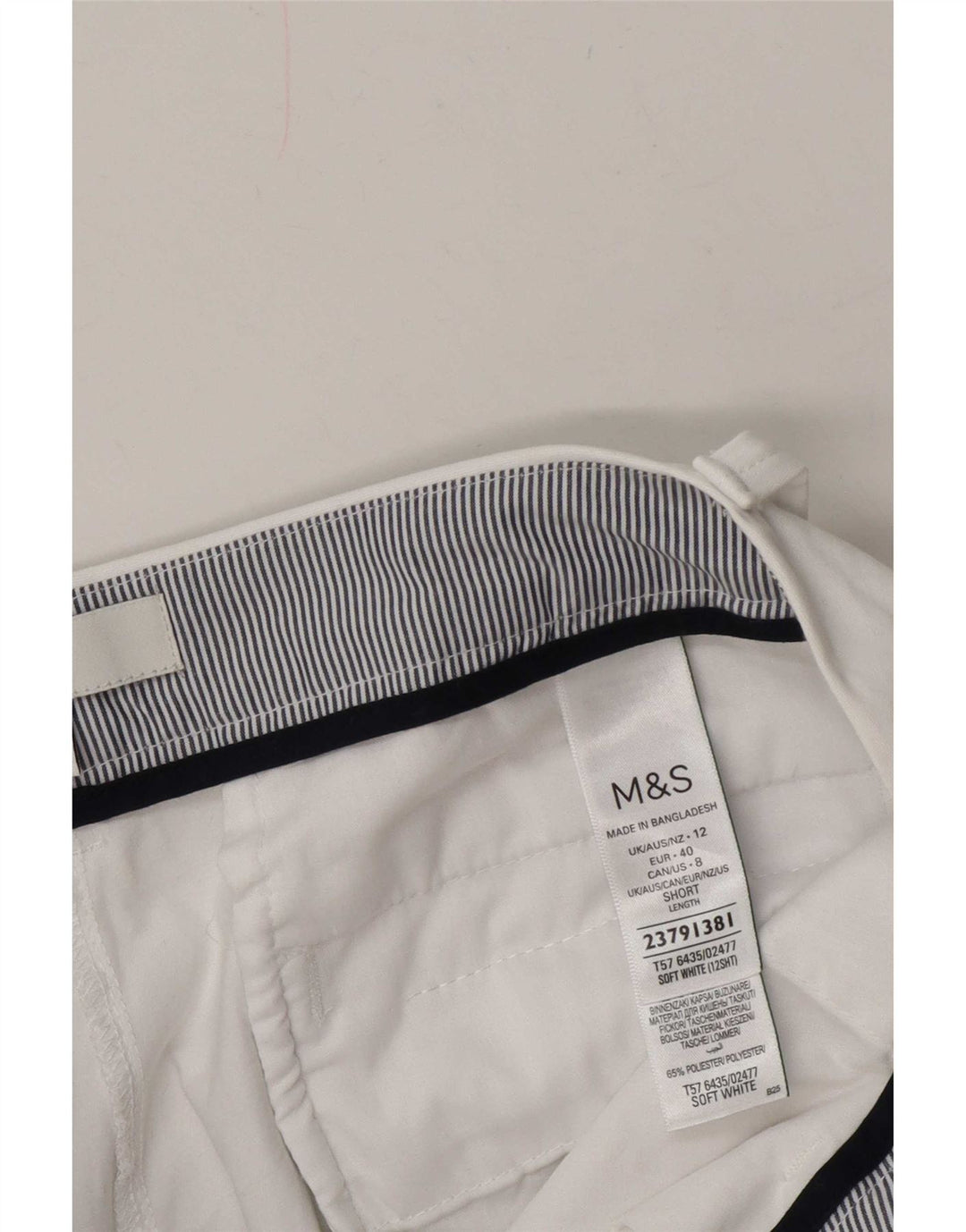 Marks & Spencer Lige Chinobukser til kvinder UK 12 Medium W30 L28 Hvid
