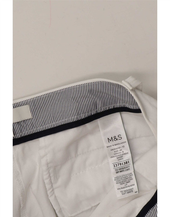 Marks & Spencer Lige Chinobukser til kvinder UK 12 Medium W30 L28 Hvid