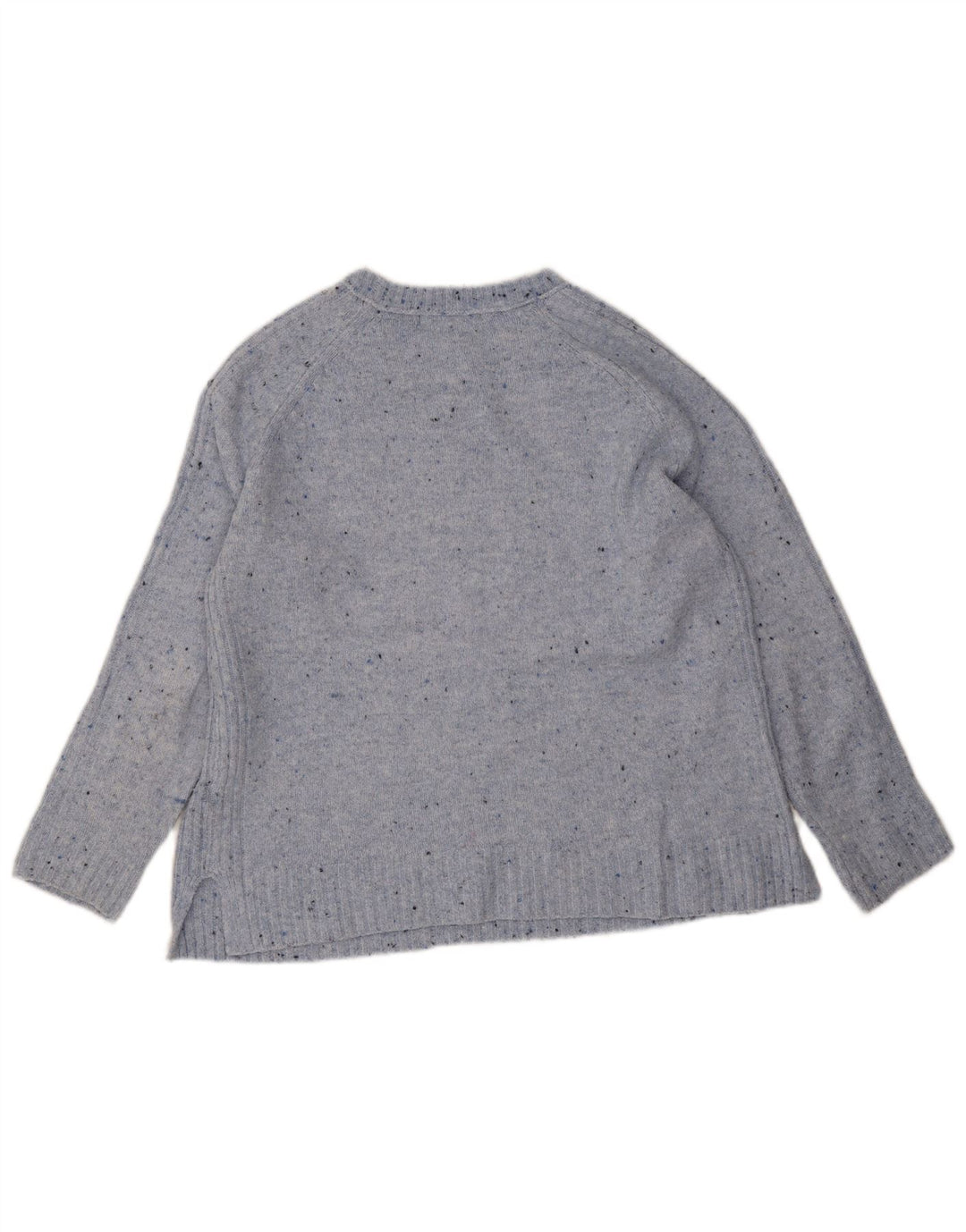 Marks & Spencer Dame Boat Neck Jumper Sweater UK 14 Medium Blue Flecked