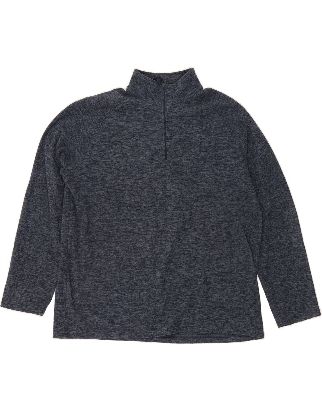 MOUNTAIN WAREHOUSE Mens Zip Neck Fleece Jumper 2XL Navy Blue Polyester Vintage Mountain Warehouse and Second-Hand Mountain Warehouse from Messina Hembry 