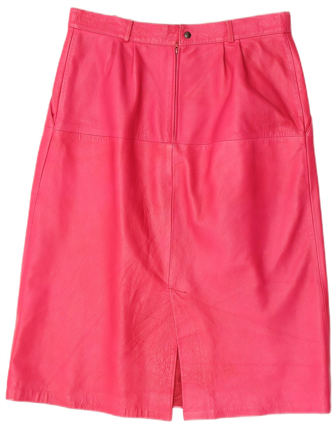 Vintage lædernederdel til kvinder W30 Medium Pink læder