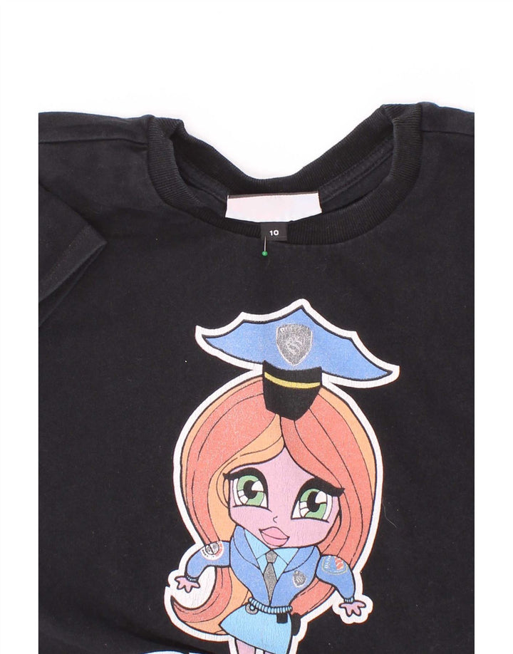 Blauer Girls Grafisk T-Shirt Top 9-10 År Sort