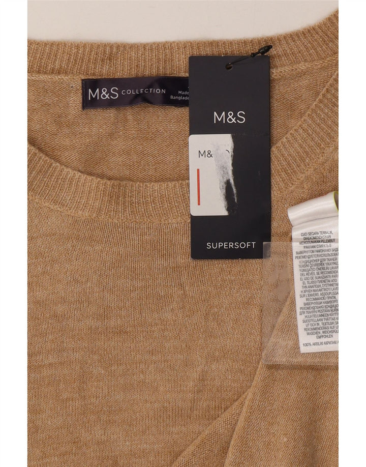 MARKS & SPENCER Dame sweater med rund hals DK 22 3XL Beige Akryl