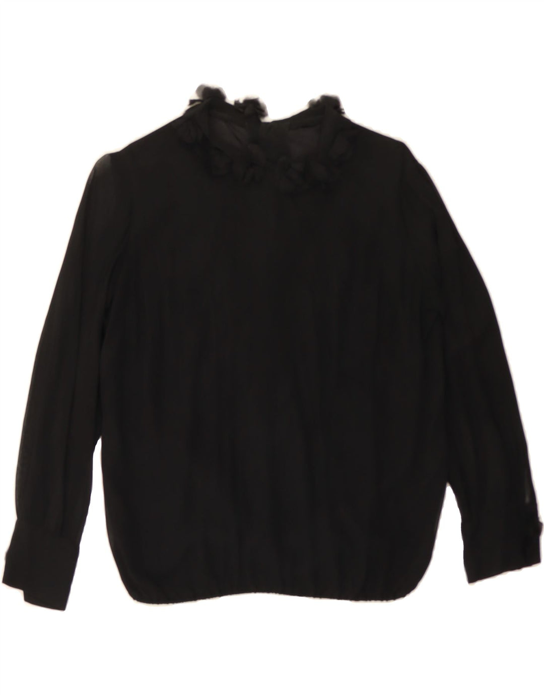 VINTAGE Womens Blouse Top UK 10 Small Black Vintage Vintage and Second-Hand Vintage from Messina Hembry 