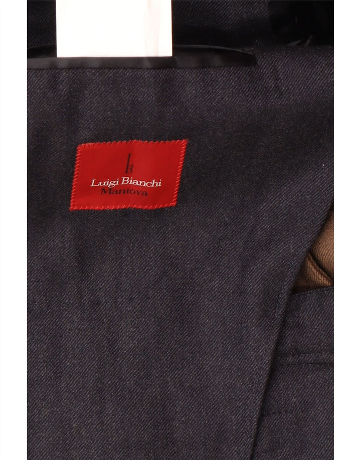 LUIGI BIANCHI Herre Longline Blazer Jacket IT 48 Medium Navy Blue Classic