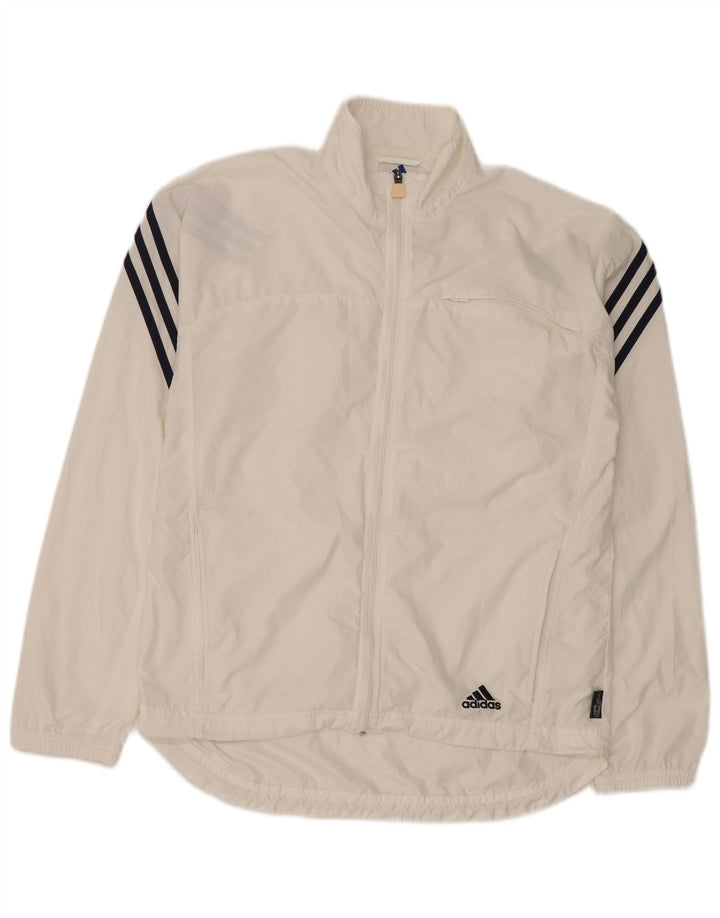 Adidas træningsjakke til mænd, lille hvid polyester