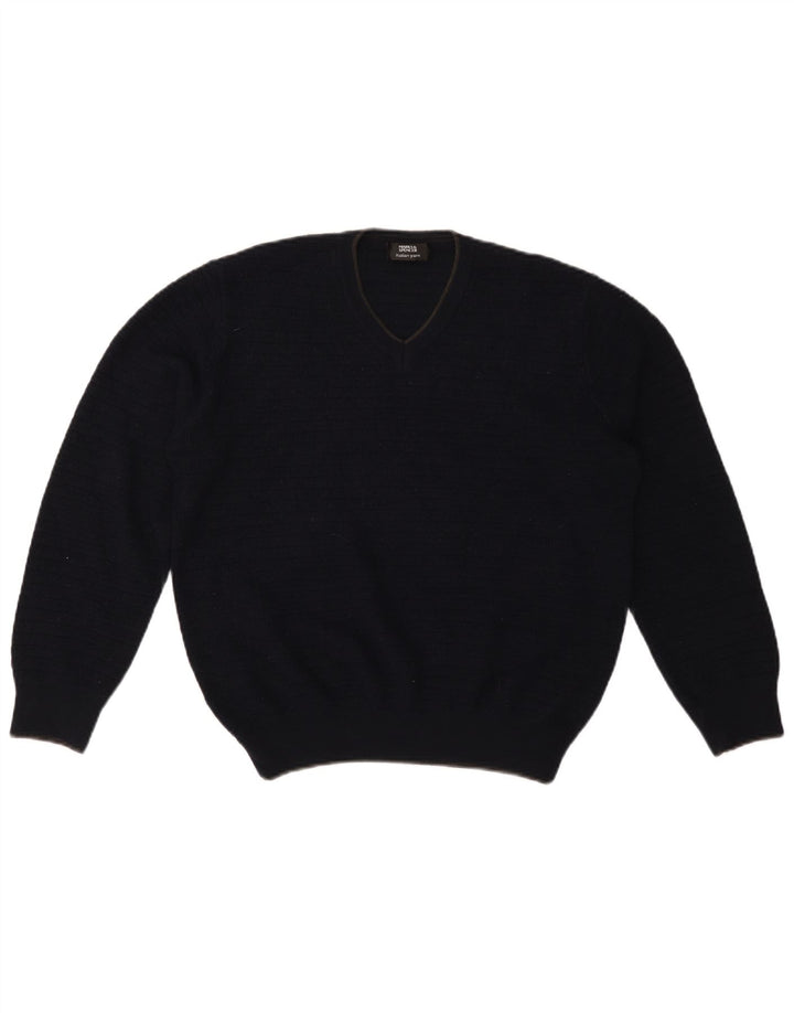 Marks & Spencer Herre V-hals sweater Stor marineblå akryl