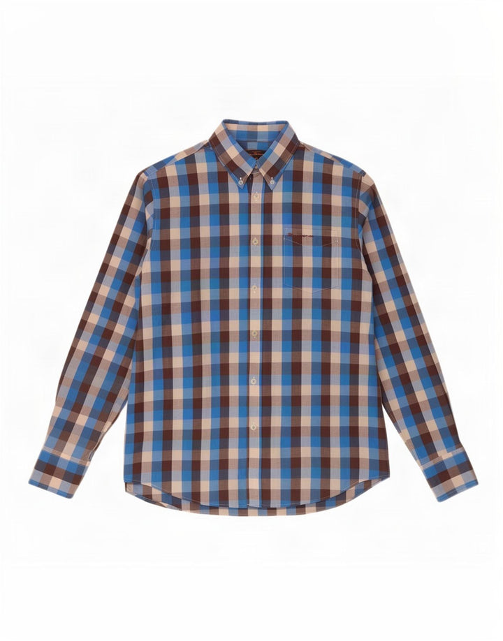 Ben Sherman Herreskjorte XL Blå Gingham Bomuld
