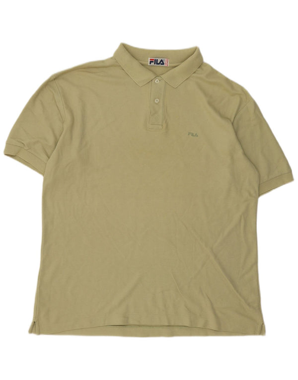 Fila Herre Regular Fit Polo Shirt IT 54 XL Khaki Bomuld