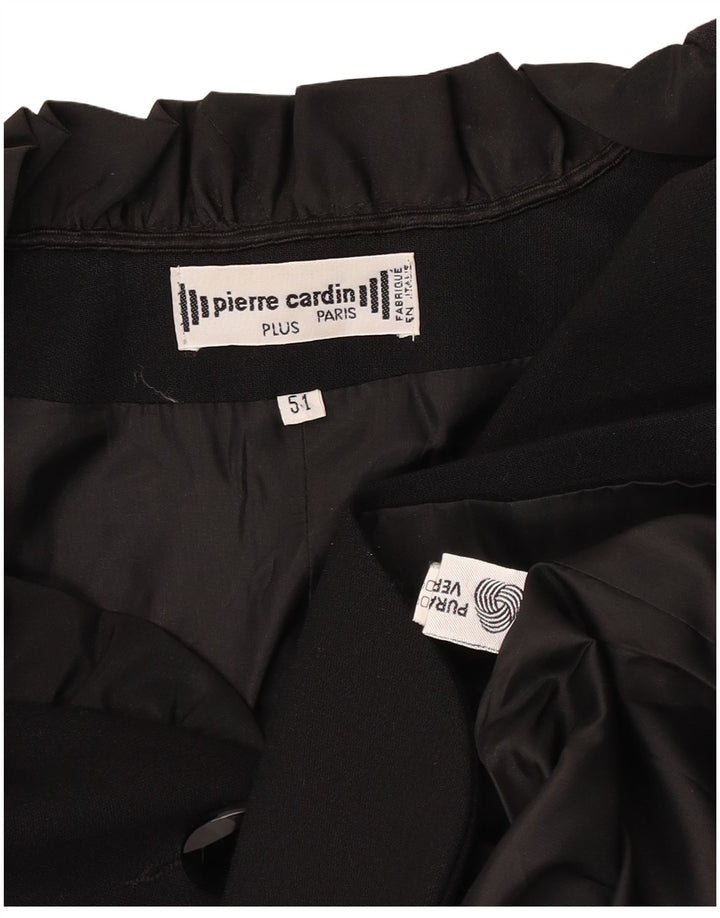 Pierre Cardin Dame 3-knaps blazerjakke IT 51 XL Sort Virgin Wool