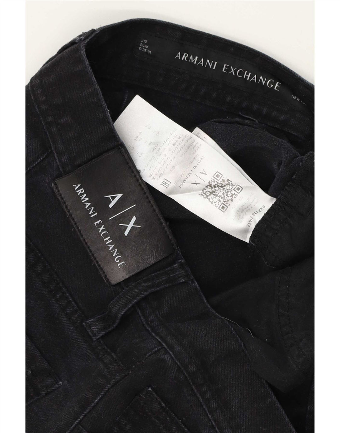 Armani Exchange Dame Slim Jeans W31 L29 Sort Bomuld
