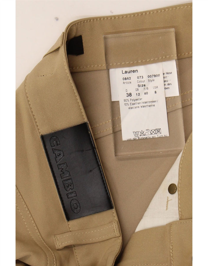 CAMBIO Womens Bootcut Casual Trousers UK 12 Medium W30 L32 Beige Polyester Vintage Cambio and Second-Hand Cambio from Messina Hembry 