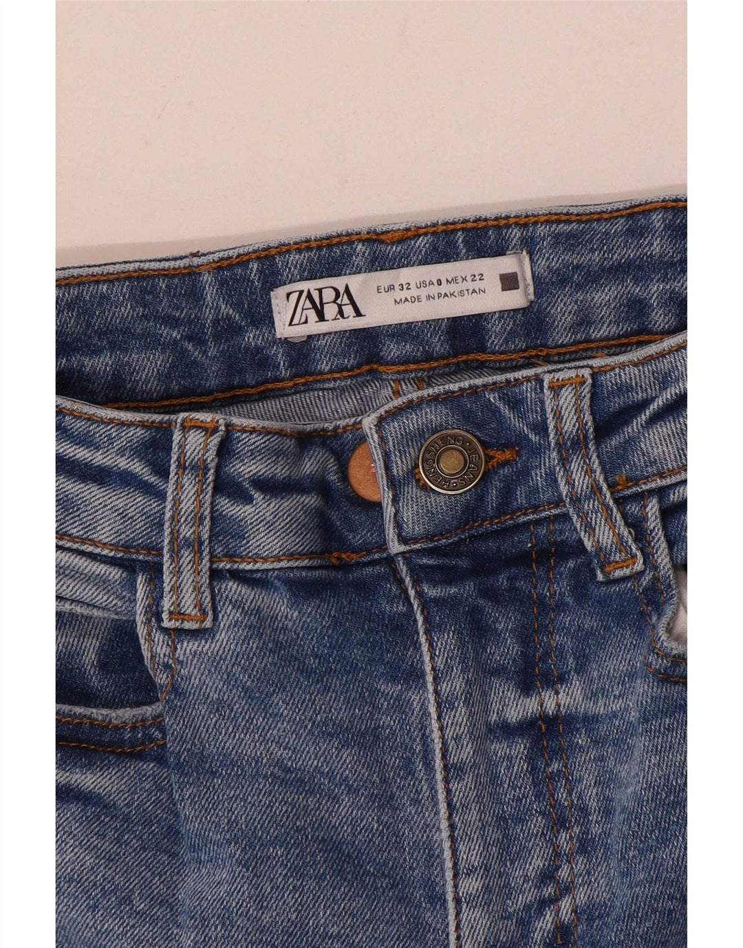 Zara Dame Flared Jeans EU 32 2XS W22 L34 Blå