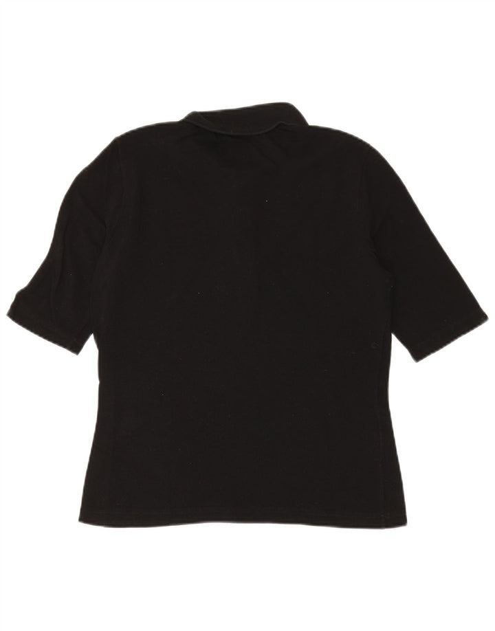 Lacoste Dame Polo Shirt Størrelse 42 Stor Sort Bomuld