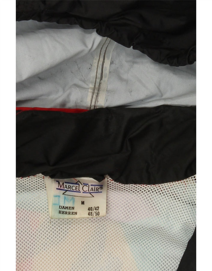 MARCEL CLAIR Herre Loose Fit Regnjakke med hætte UK 38 Medium Sort