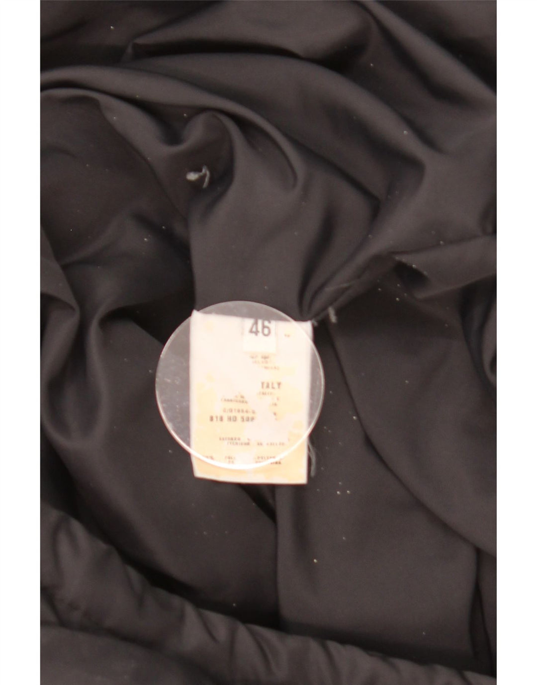 Vintage Dame Hætte Oversized Polstret Frakke IT 46 Stor Sort Polyamid