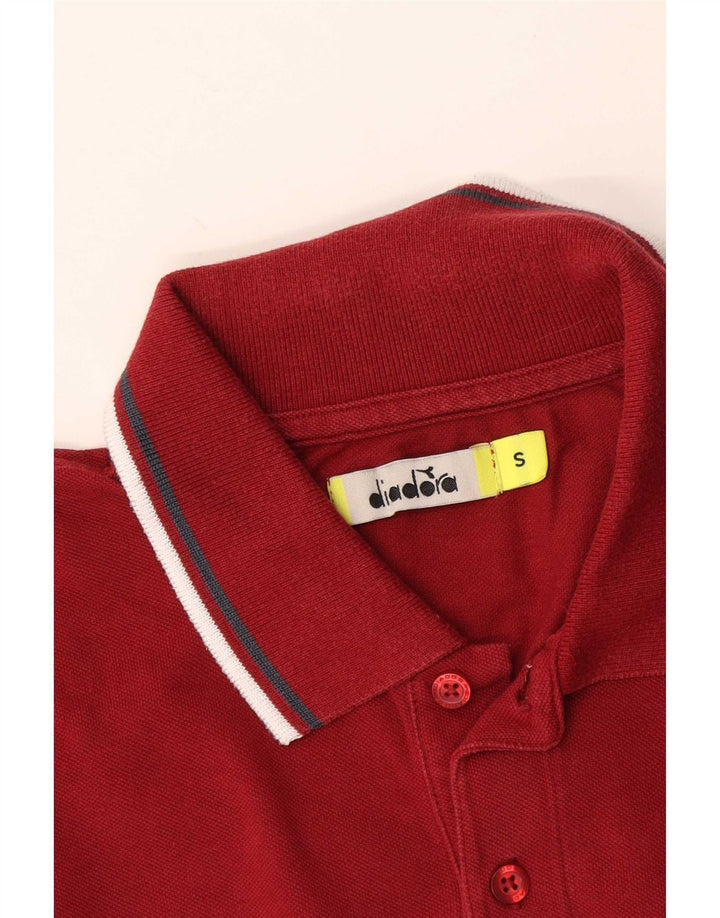 Diadora herre polo skjorte lille bordeaux stribet