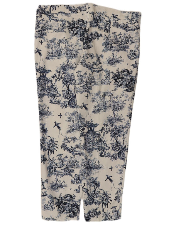 Zara Fairy Tale Chinobukser til kvinder EU 44 Large W34 L27 White Floral