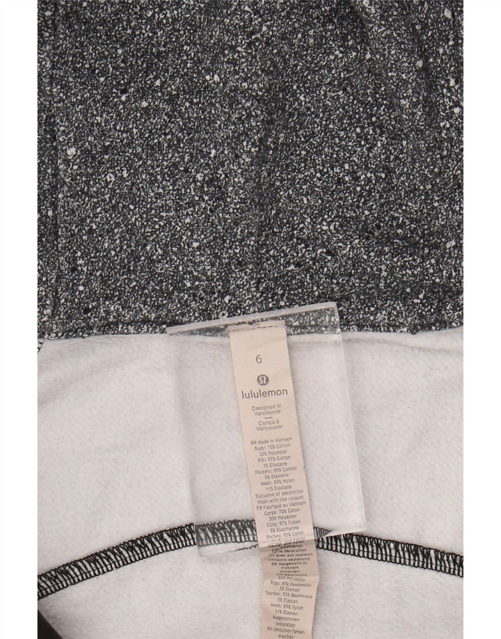LULULEMON Dame-hættetrøje med lynlås US 6 Medium Grey Flecked Bomuld