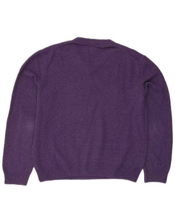 Marlboro Classics Herre V-hals sweater Stor lilla uld