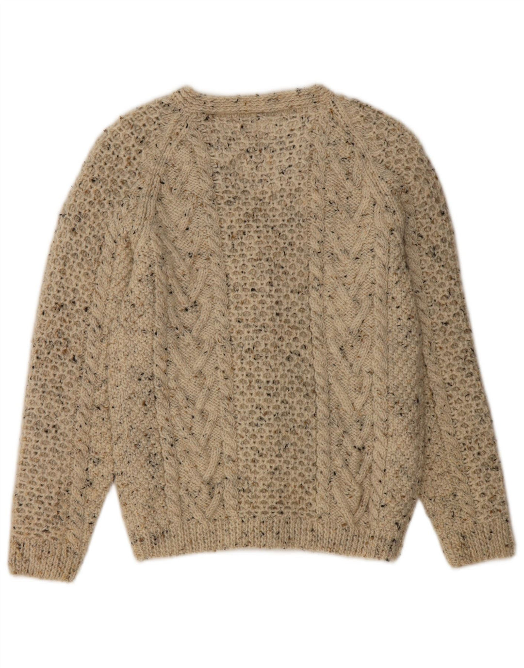 Vintage dame cardigan sweater UK 12 Medium Grey Flecked Wool