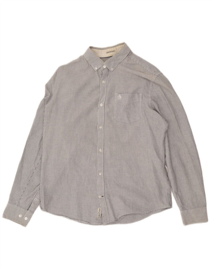 Penguin Heritage Slim Fit Skjorte Stor grå nålestribe