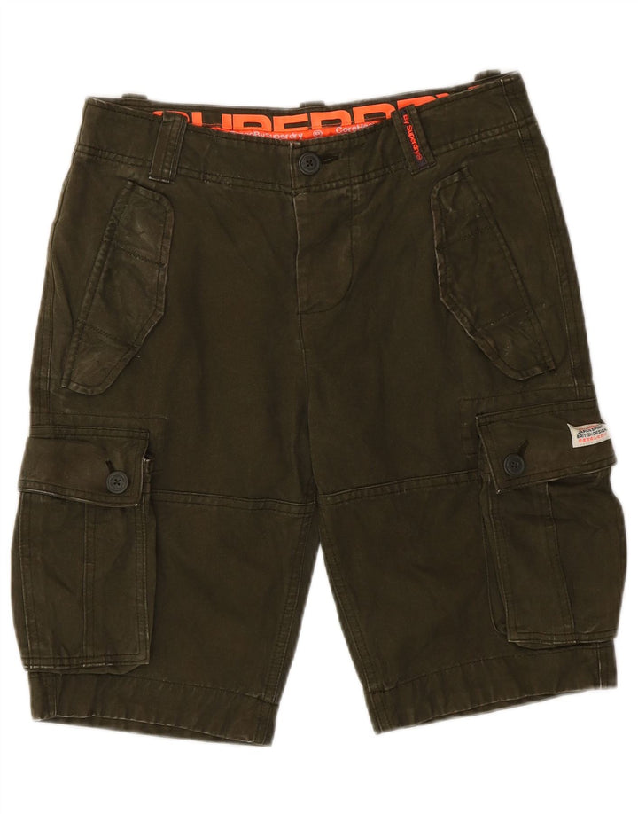 Superdry Herre Cargo Shorts Små W29 Khaki Bomuld