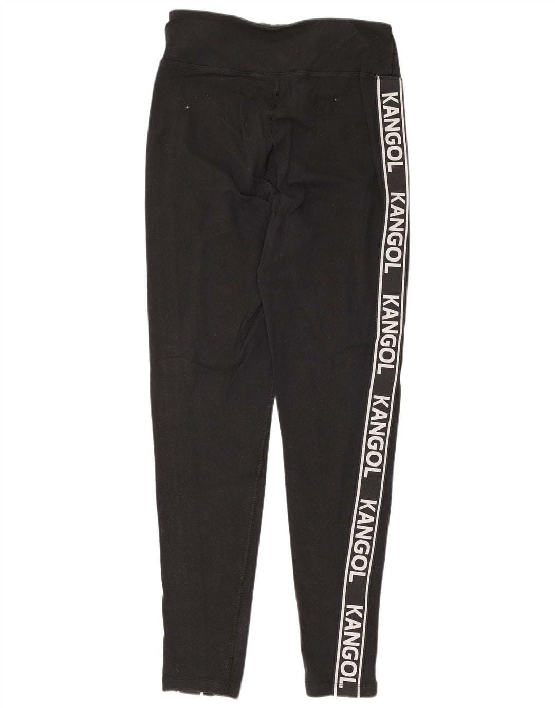 Kangol Dame Grafiske Leggings UK 12 Medium Sort Bomuld