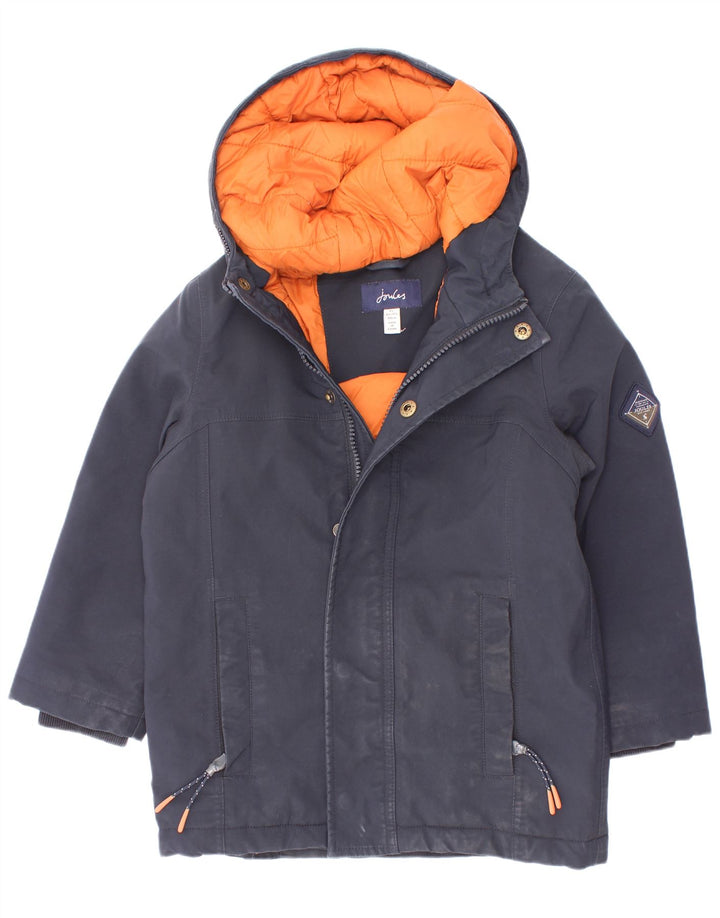 Joules drenge hættepolstret jakke 4-5 år marineblå polyester
