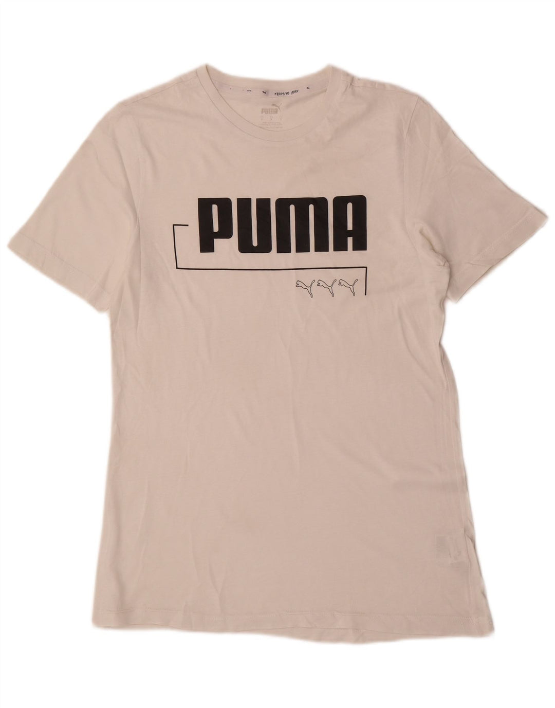 Puma Herre Grafisk T-Shirt Top Lille Hvid