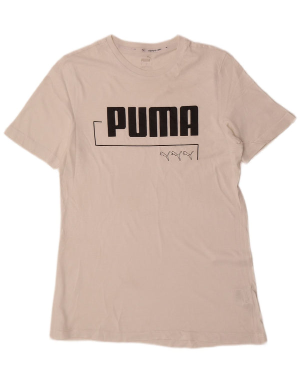 Puma Herre Grafisk T-Shirt Top Lille Hvid