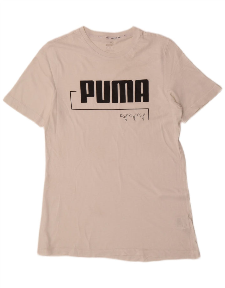 Puma Herre Grafisk T-Shirt Top Lille Hvid