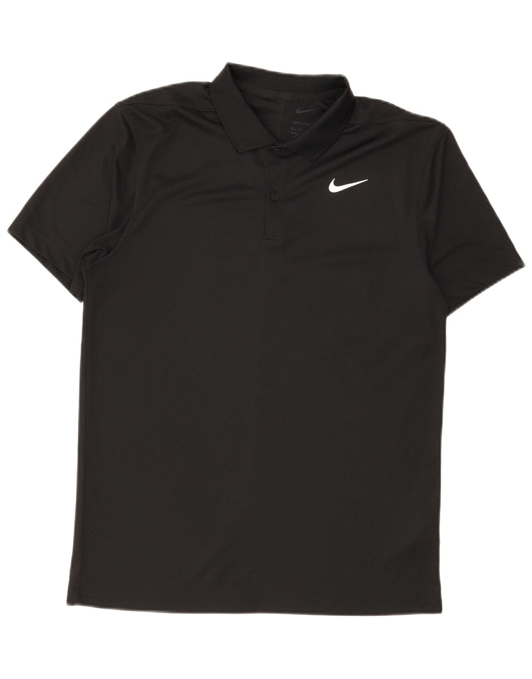 Nike Dri Fit poloshirt til mænd, lille sort polyester