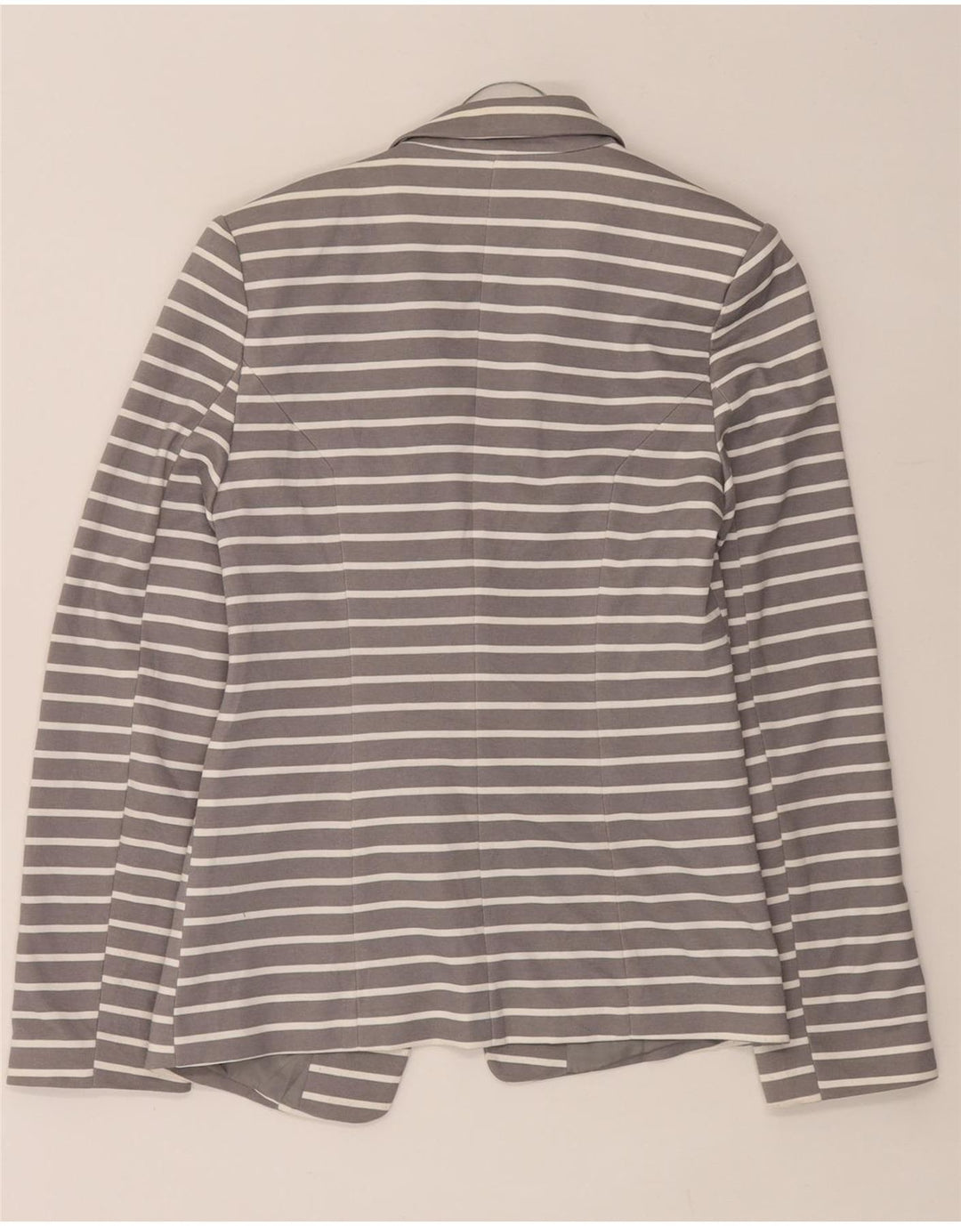 Oasis Womens Open Blazer Jacket UK 8 Small Gråstribet polyester