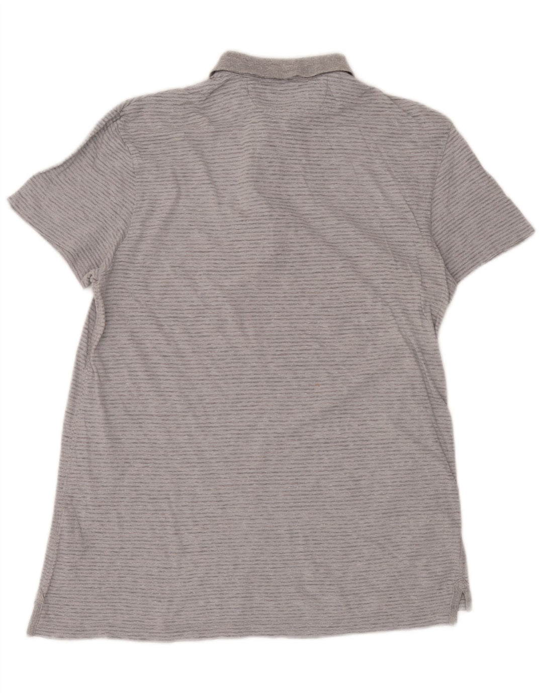 All Saints Polo Shirt til mænd, lille grå nålestribet bomuld