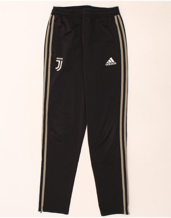 ADIDAS Boys Juventus Tracksuit Trousers 13-14 Years Black Polyester Vintage Adidas and Second-Hand Adidas from Messina Hembry 