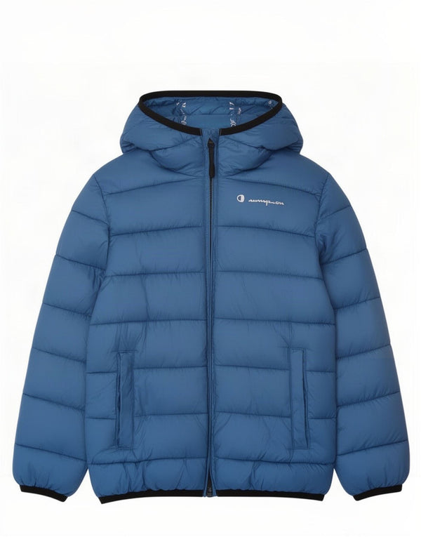 Champion drenge hættepolstret jakke 5-6 år XS blå polyester