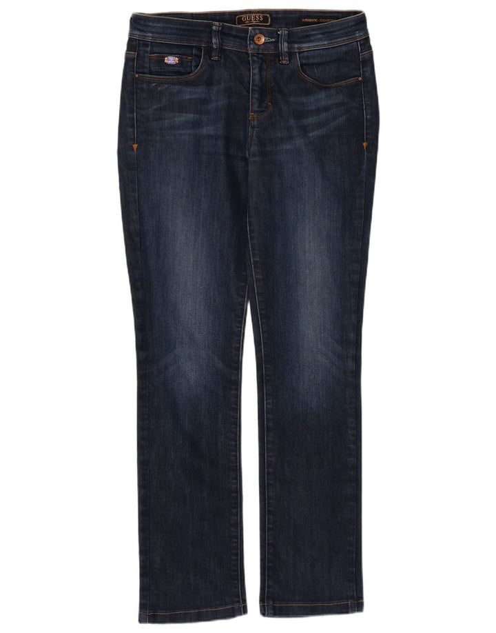Guess Dame Cigarette Slim Jeans W27 L28 Marineblå Bomuld
