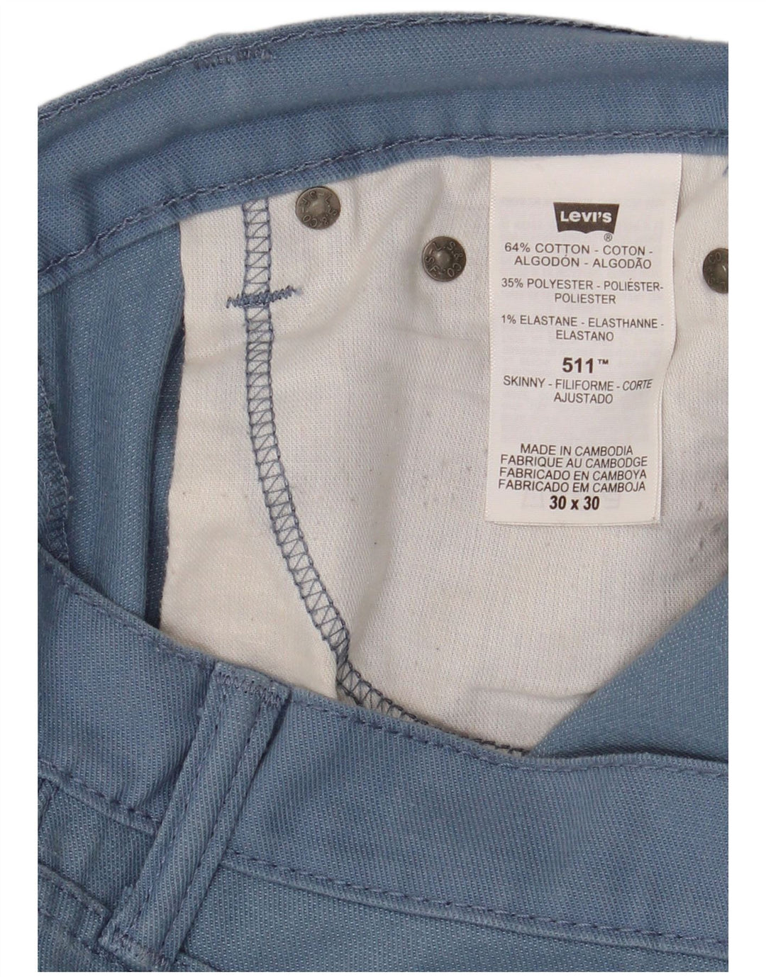 Levi's Herre 511 Slim Casual Bukser W30 L30 Blå Bomuld