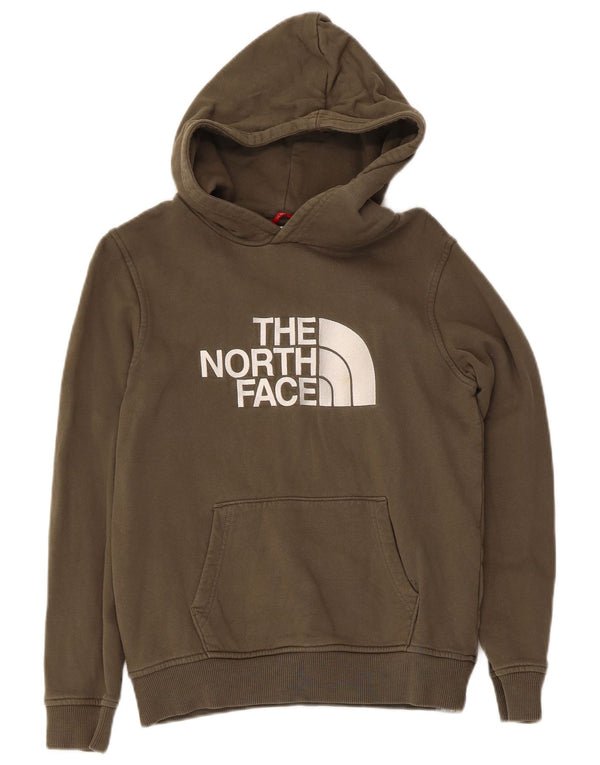 The North Face Boys Grafisk Hoodie Jumper 11-12 år Stor Khaki Bomuld