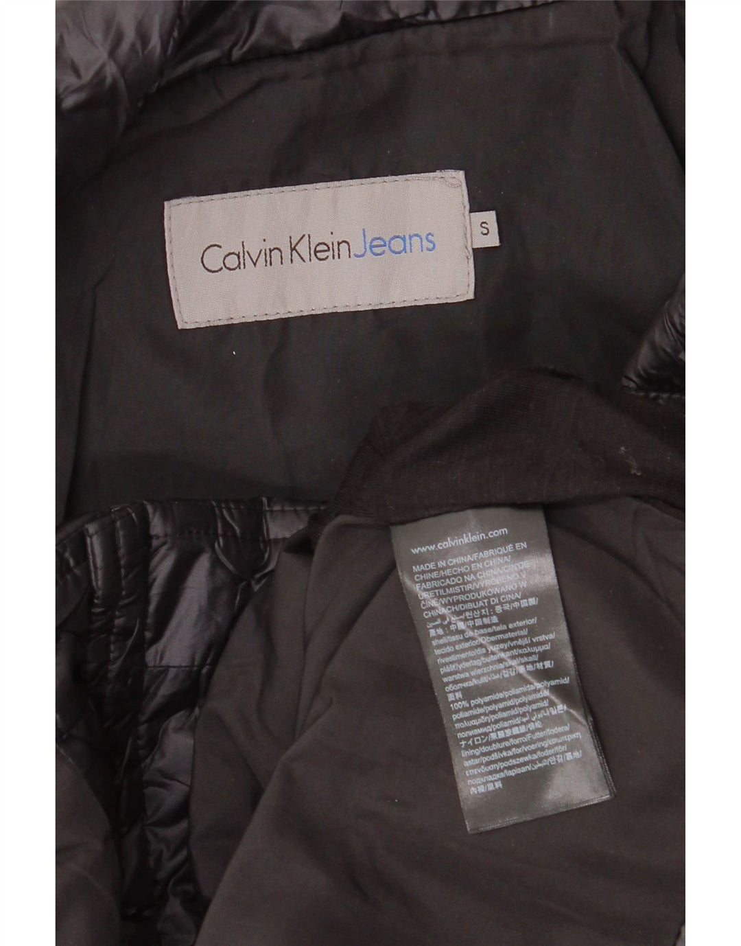 Calvin Klein Jeans Dame Oversized Polstret Jakke UK 10 Small Black