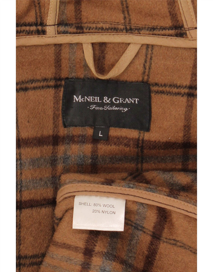 McNeil & Grant Dame Hooded Oversized Duffel Coat UK 16 Large Black Wool
