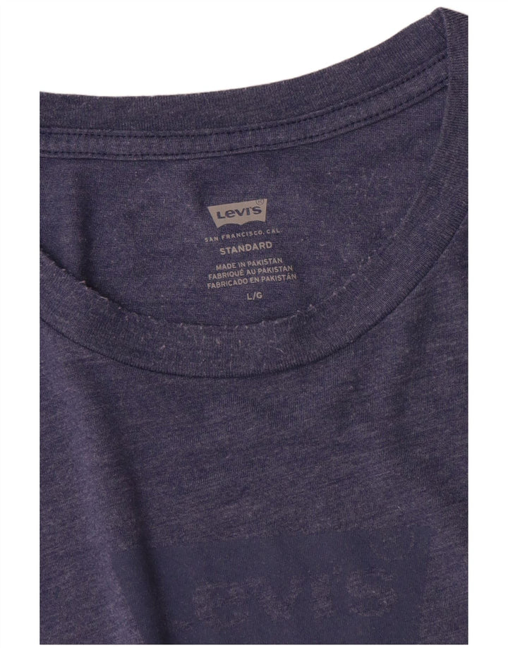Levi's Herre Standard Grafisk T-Shirt Top Stor Blå